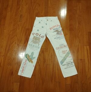 Polo Ralph Lauren Carpenter Graphic Saranac Lake Pants Mens Size 30x30 Very Rare
